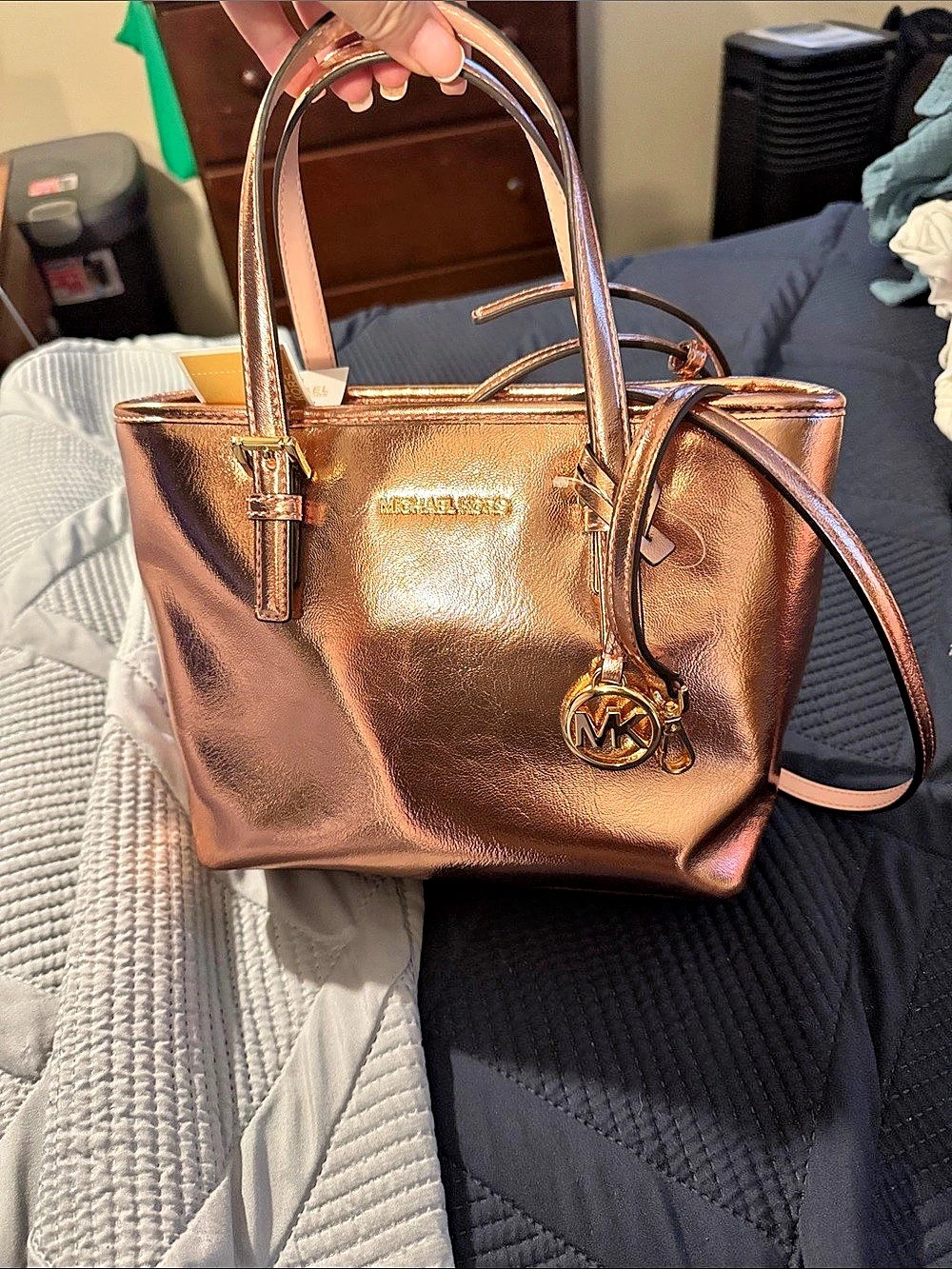 Michael Kors Jet Set Travel Rose Gold Tote NWT